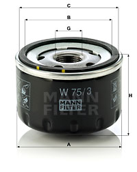 Mann Oil Filter W75/3 [PM253011]