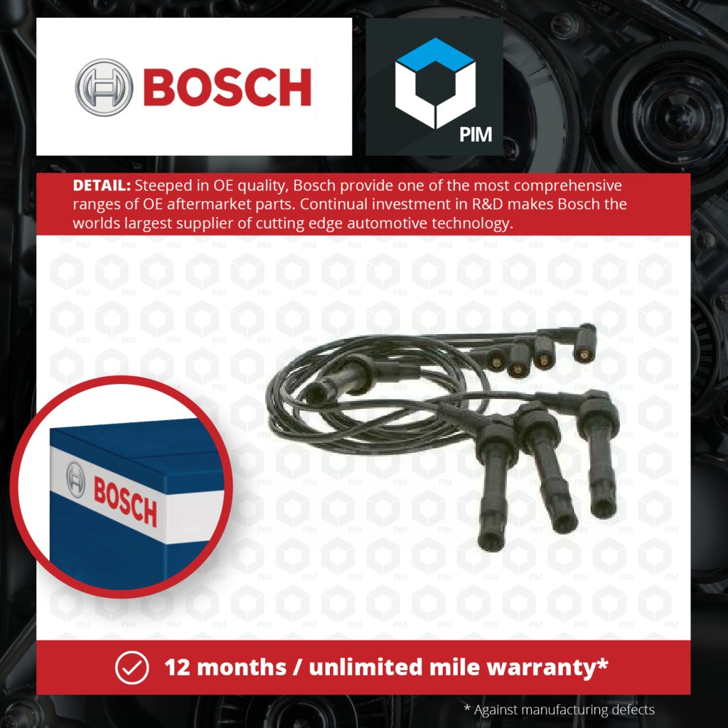 Bosch HT Leads Ignition Cables Set 0986356307 [PM251486]