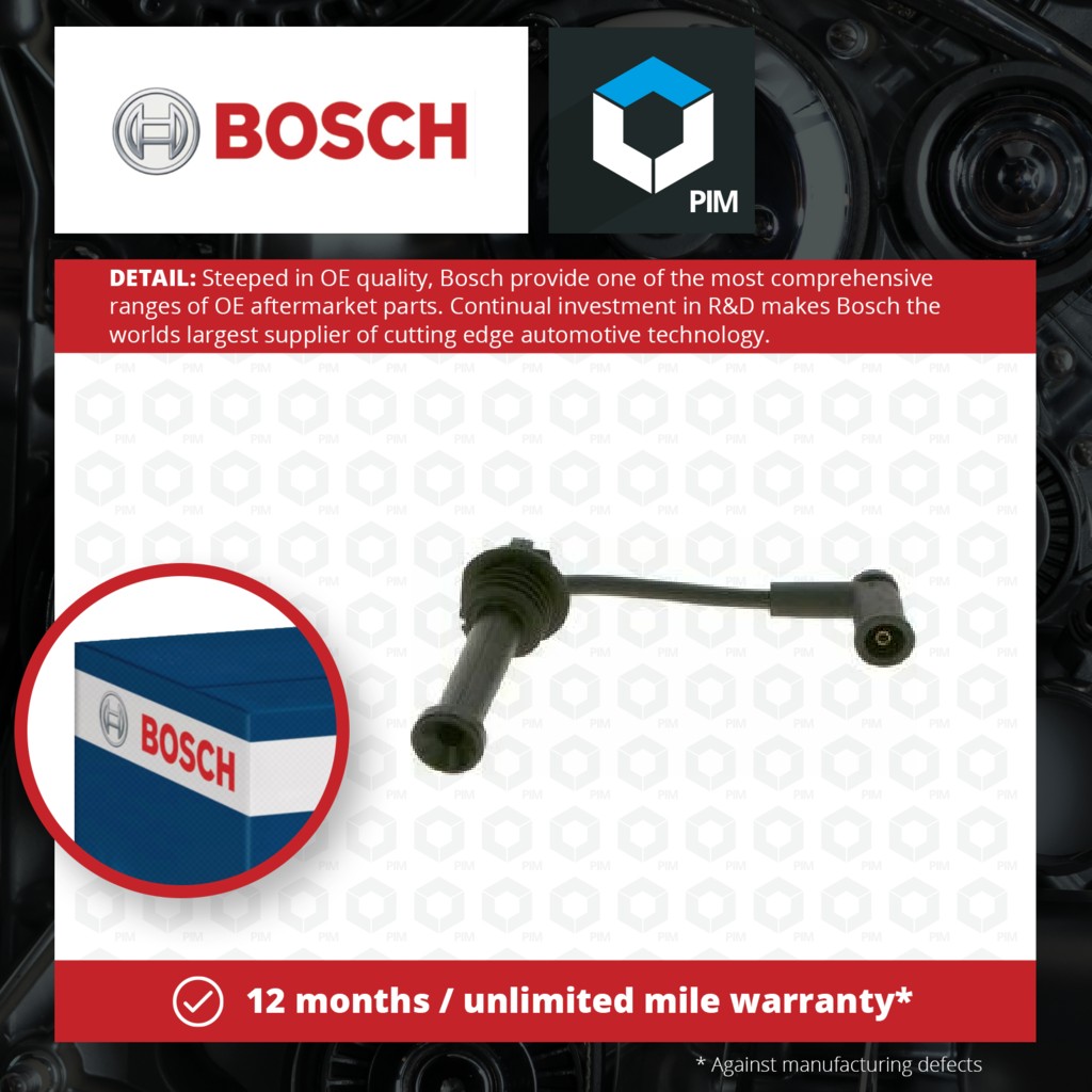 Bosch HT Leads Ignition Cables Set 0986357208 [PM251482]