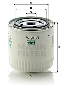 Mann Oil Filter W916/1 [PM251468]