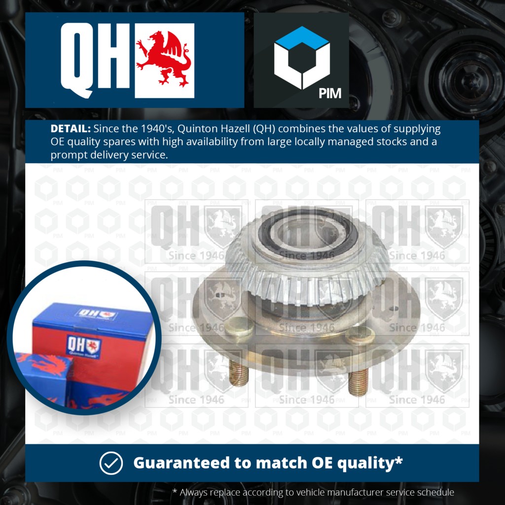 Quinton Hazell Wheel Bearing Kit Rear QWB998 [PM249258]