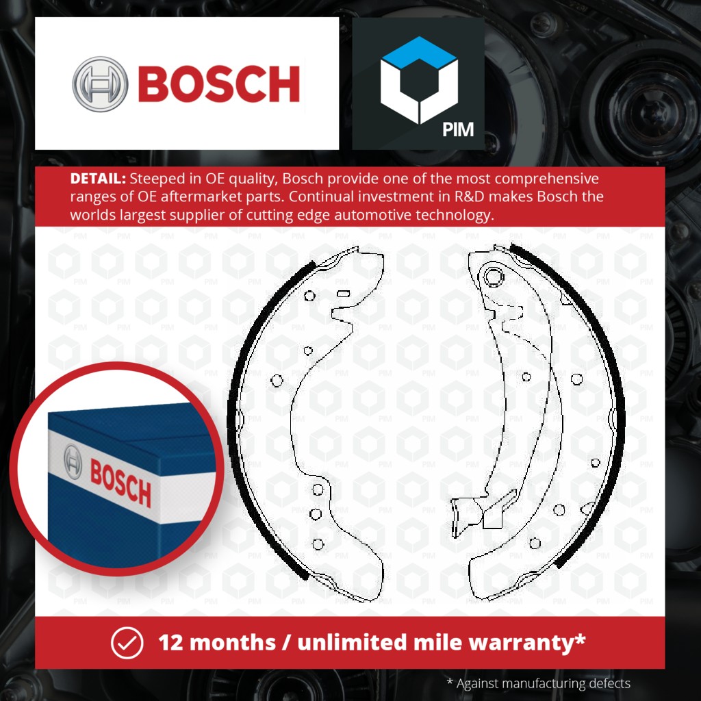 Bosch Brake Shoes Set 0986487521 [PM247503]