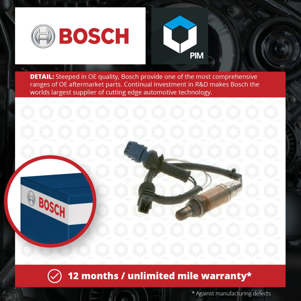 Bosch Lambda Sensor Pre Cat 0258003074 [PM246344]