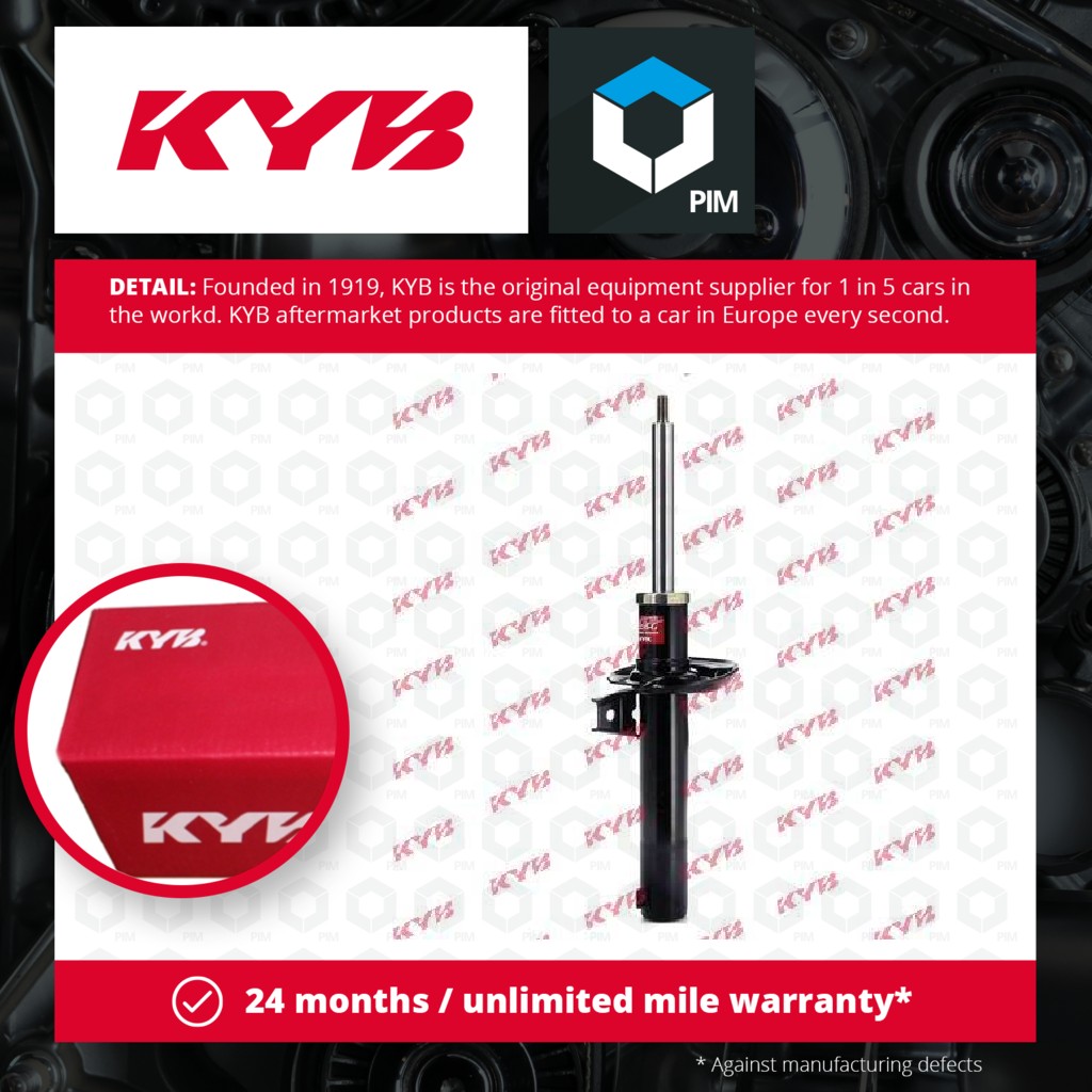 KYB 2x Shock Absorbers (Pair) Front 335808 [PM243846]