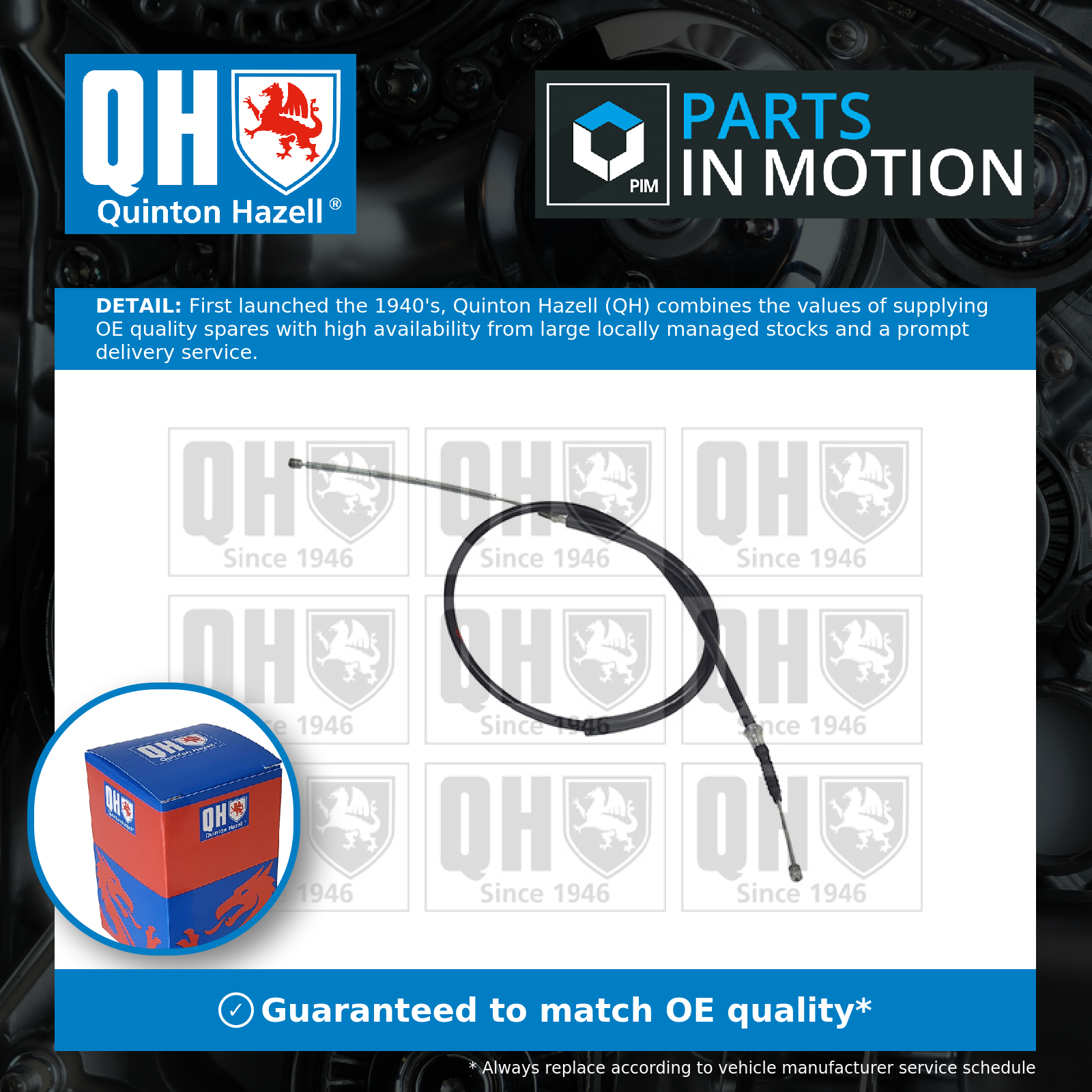 Quinton Hazell Handbrake Cable Rear Right BC2312 [PM243549]