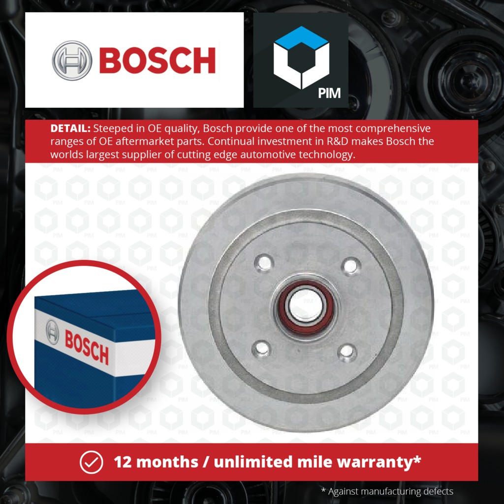Bosch Brake Drum Rear 0986477135 [PM242954]