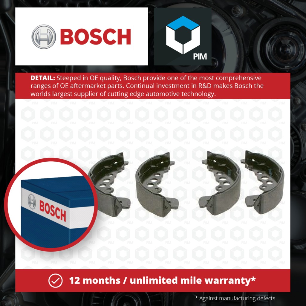 Bosch Brake Shoes Set 0986487616 [PM242120]