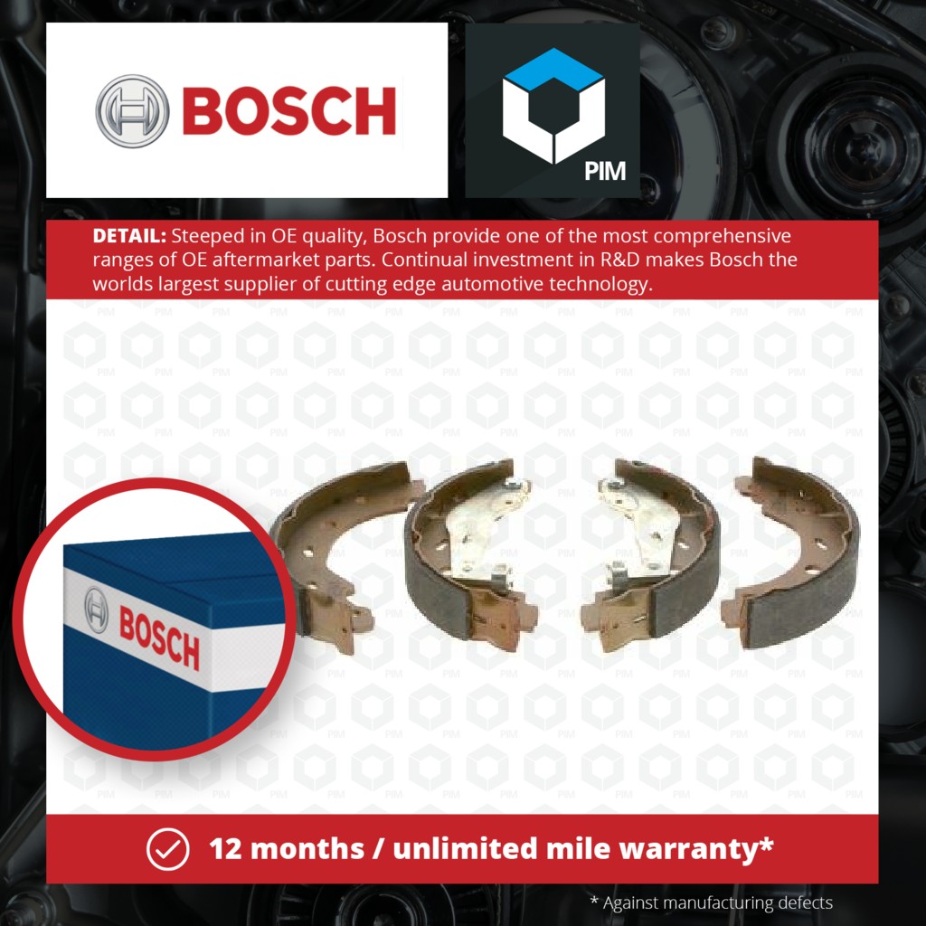 Bosch Brake Shoes Set 0986487600 [PM242118]