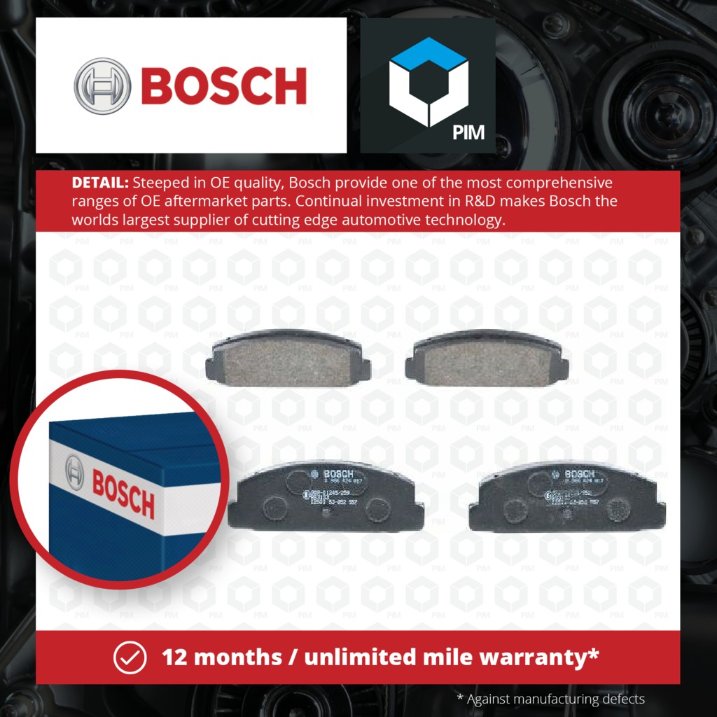 Bosch Brake Pads Set Rear 0986424817 [PM241911]