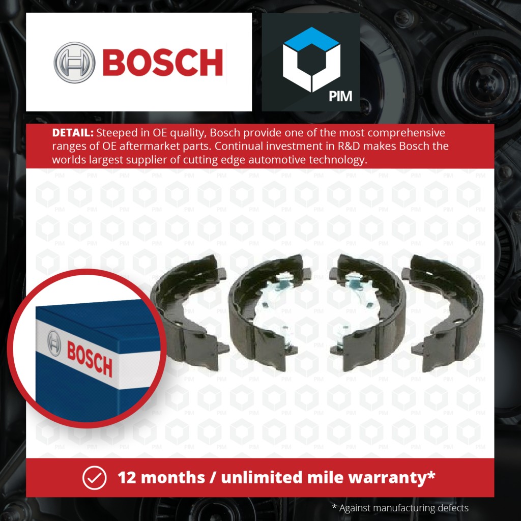 Bosch Brake Shoes Set 0986487690 [PM241597]