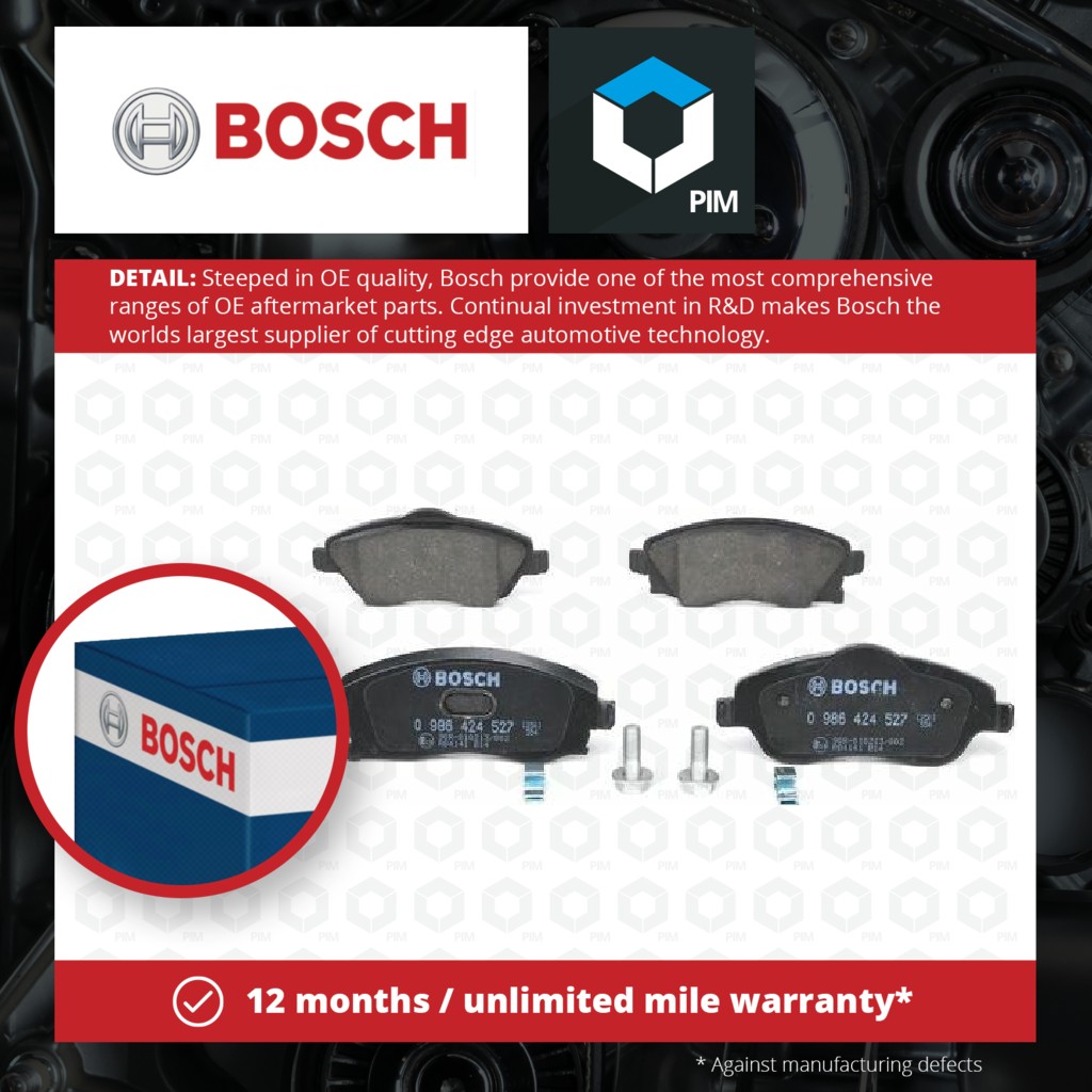 Bosch Brake Pads Set Front 0986424527 [PM241423]