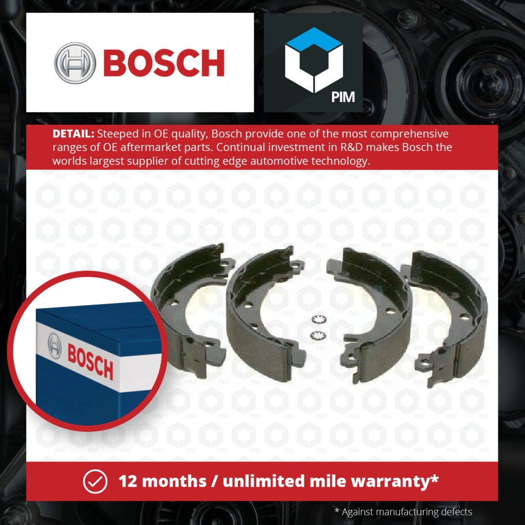 Bosch Brake Shoes Set 0986487550 [PM240966]