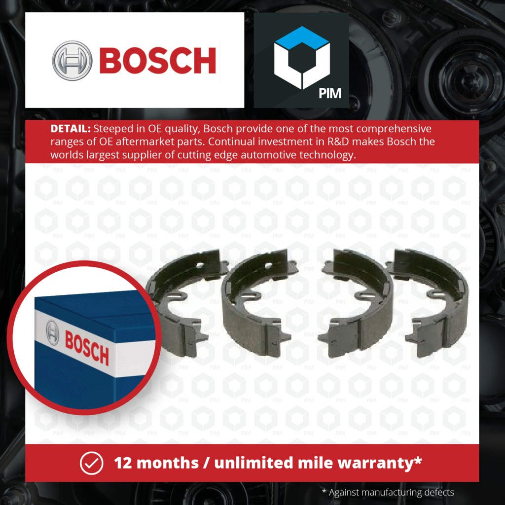 Bosch Brake Shoes Set 0986487422 [PM240955]