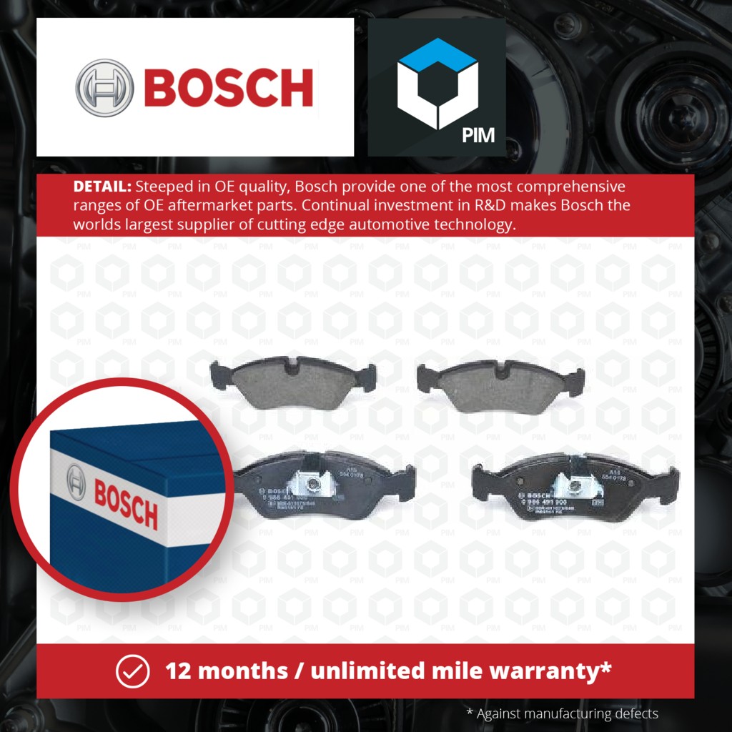Bosch Brake Pads Set Front 0986491900 [PM240867]