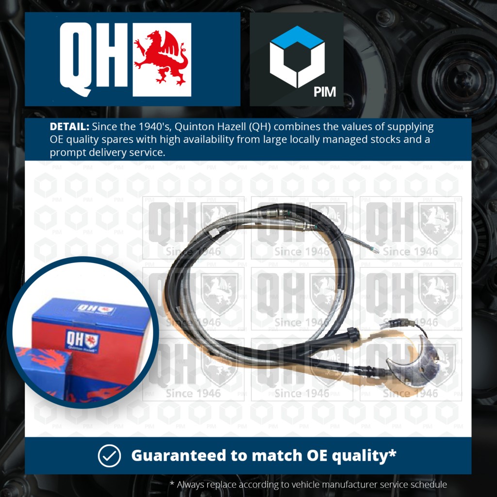 Quinton Hazell Handbrake Cable Rear BC2292 [PM240676]