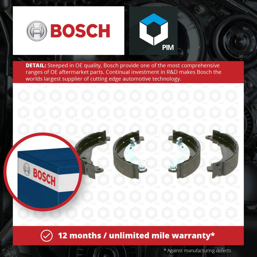Bosch Brake Shoes Set 0986487568 [PM239496]