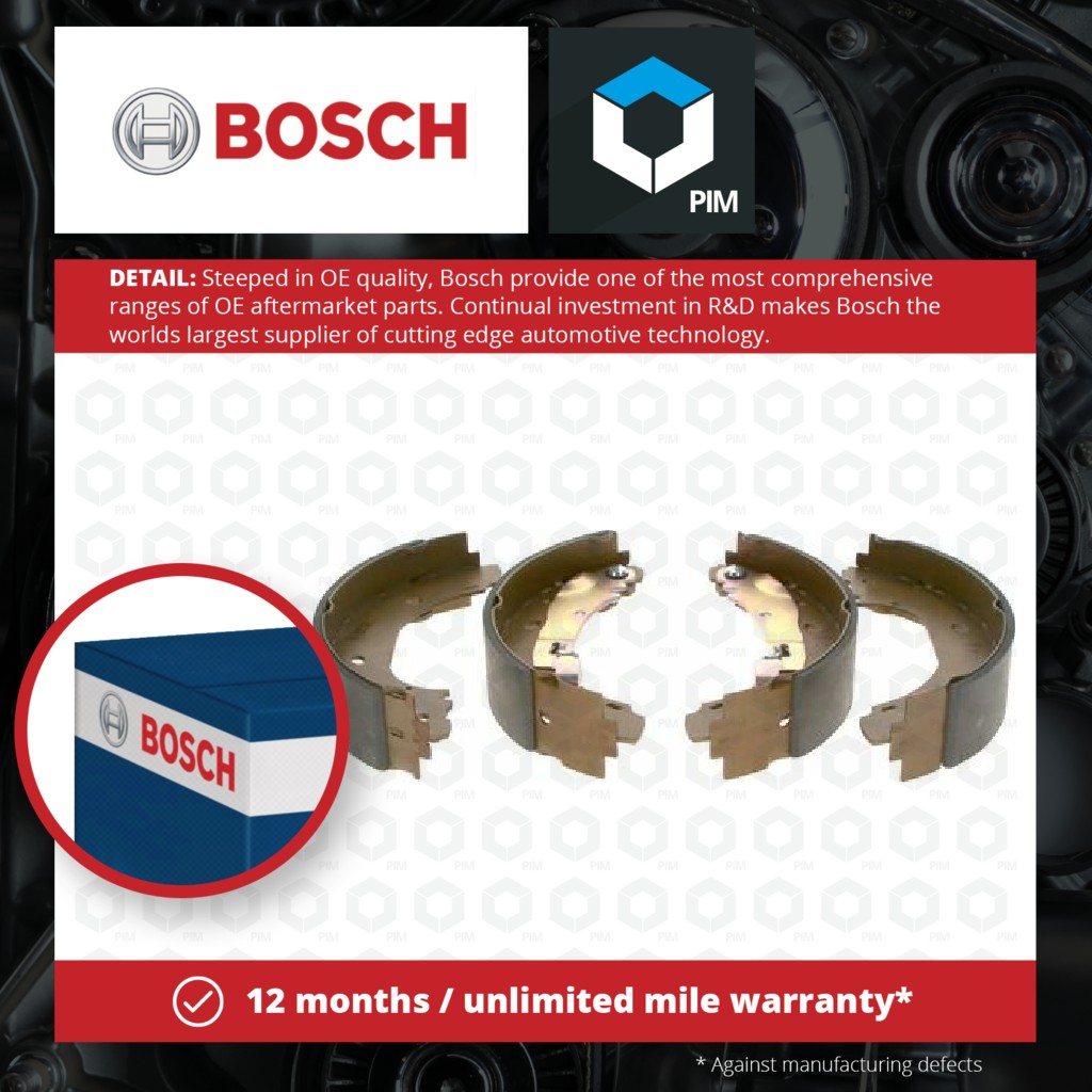 Bosch Brake Shoes Set 0986487701 [PM239256]