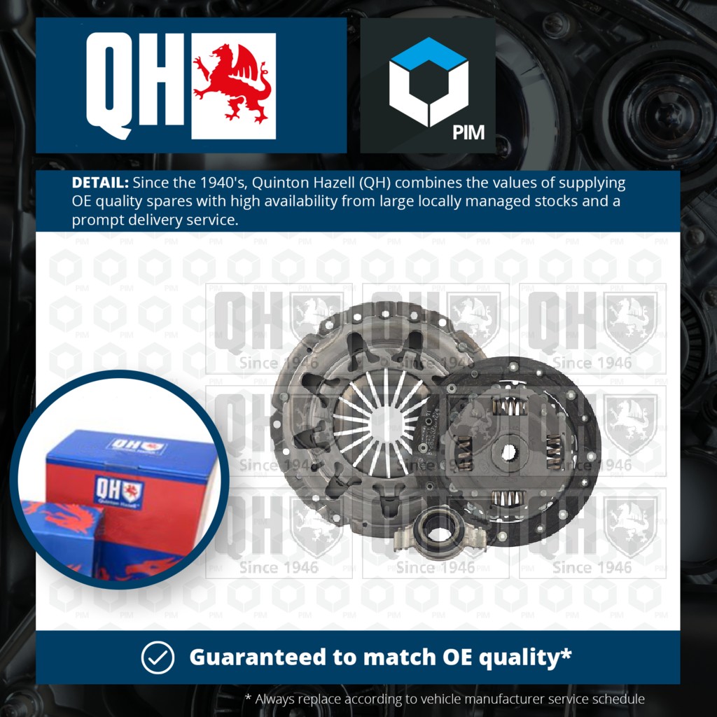 Quinton Hazell Clutch Kit 3pc (Cover+Plate+Releaser) QKT508AF [PM239077]