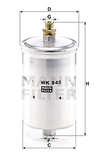 Mann Fuel Filter WK845 [PM232551]