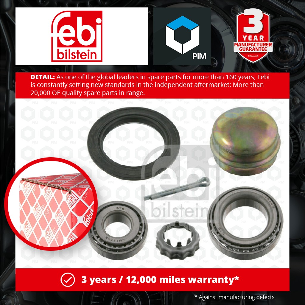 2x Febi Wheel Bearing Kit Rear 03674 [PM231109]