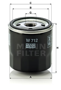 Mann Oil Filter W712 [PM229139]