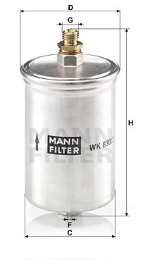 Mann Fuel Filter WK830/3 [PM226399]