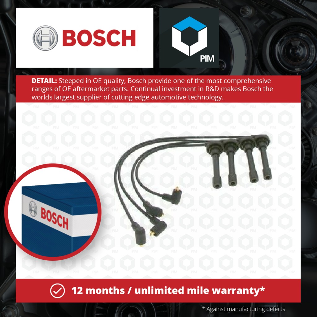 Bosch HT Leads Ignition Cables Set 0986356721 [PM225515]