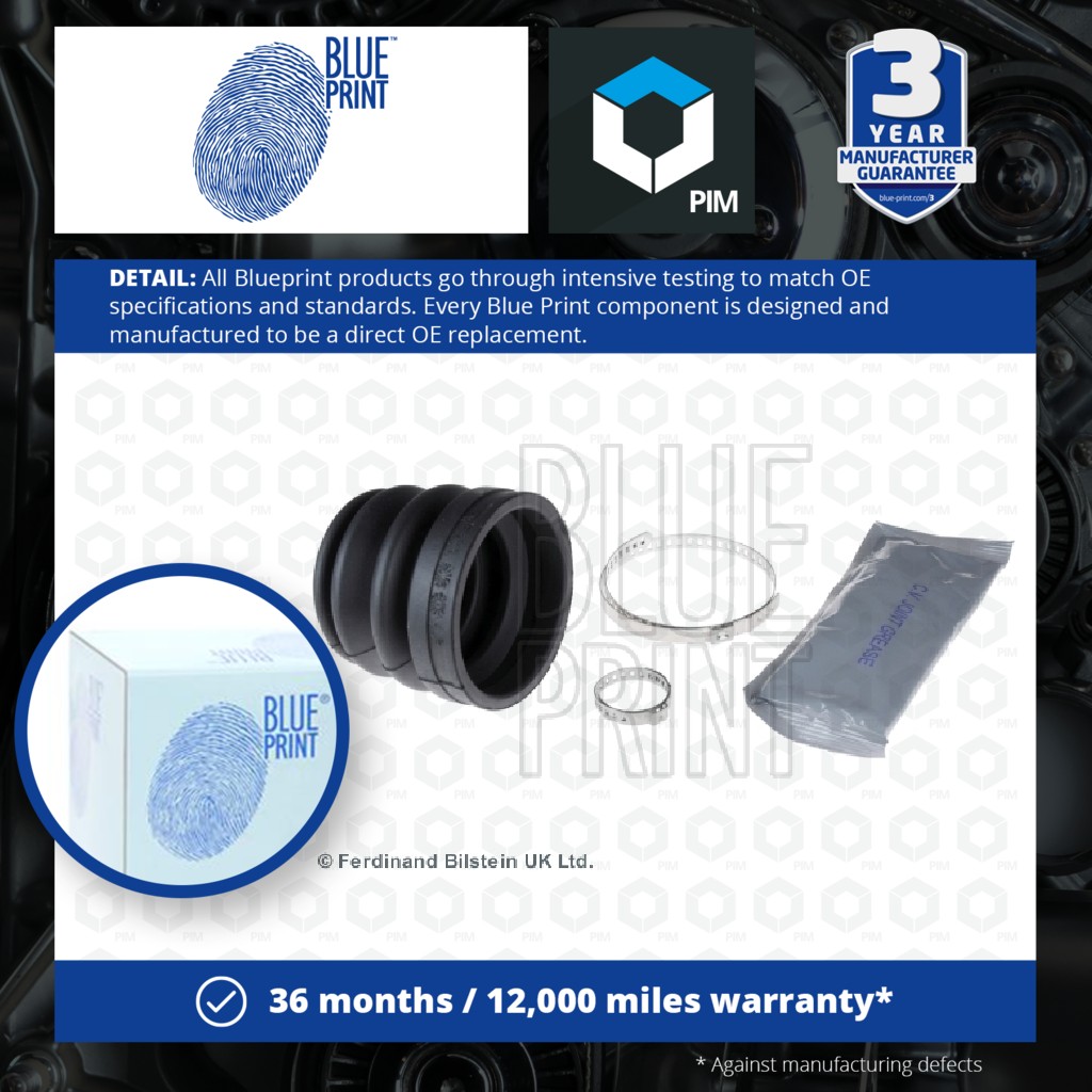 Blue Print CV Joint Boot Front Outer ADN18104 [PM223874]