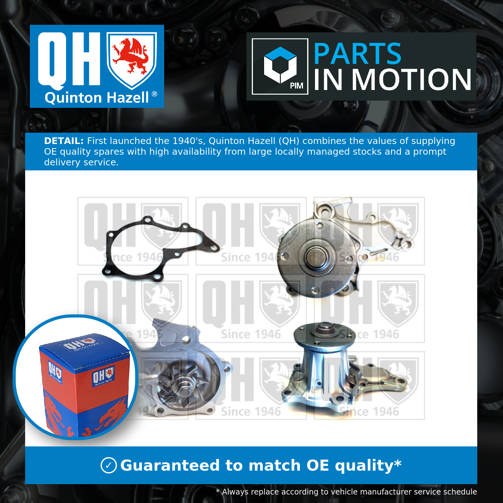 Quinton Hazell Water Pump QCP2596 [PM222736]