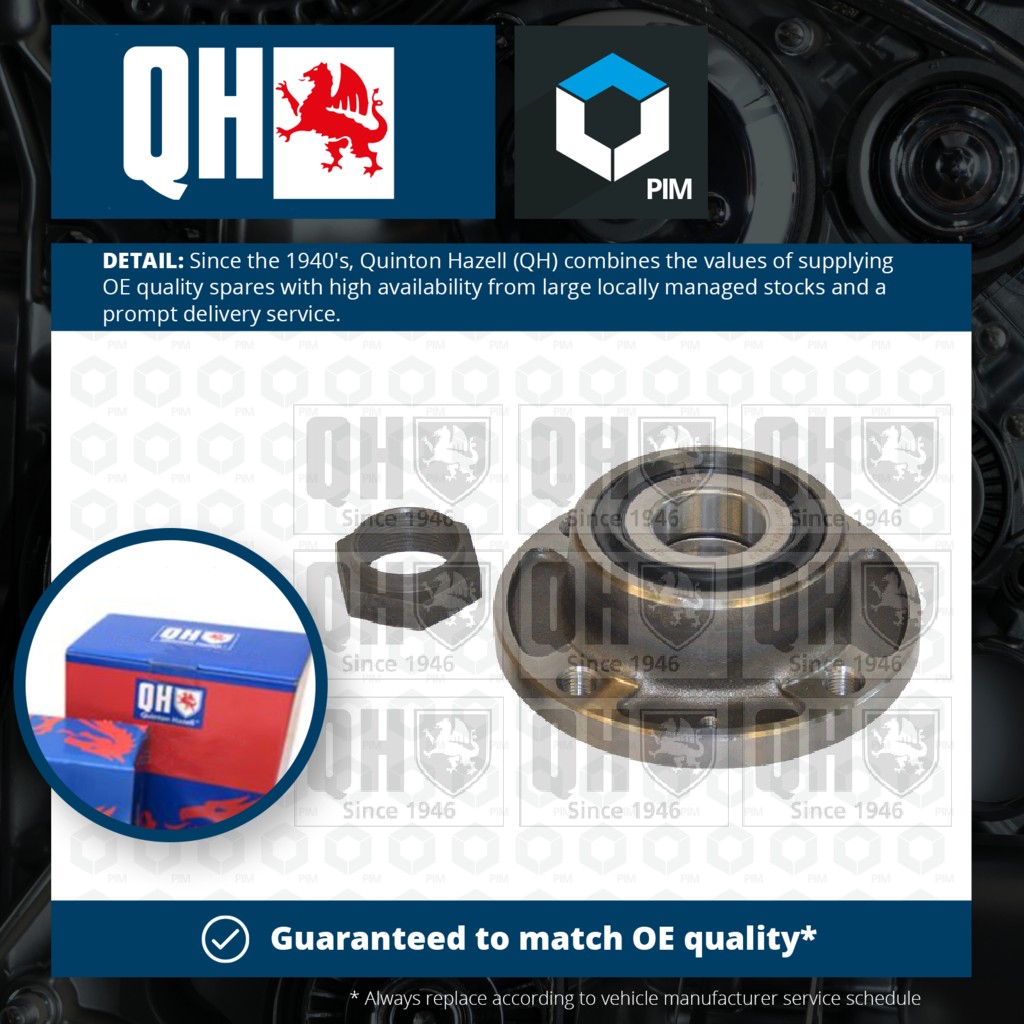 Quinton Hazell Wheel Bearing Kit Rear QWB500 [PM222673]