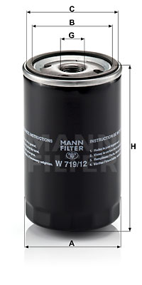 Mann Oil Filter W719/12 [PM217953]