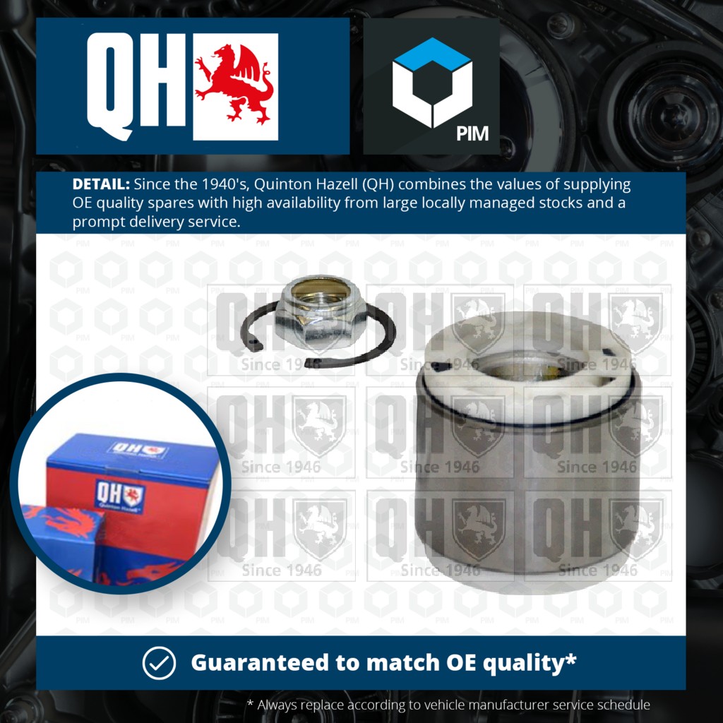 Quinton Hazell Wheel Bearing Kit Rear QWB662 [PM217791]