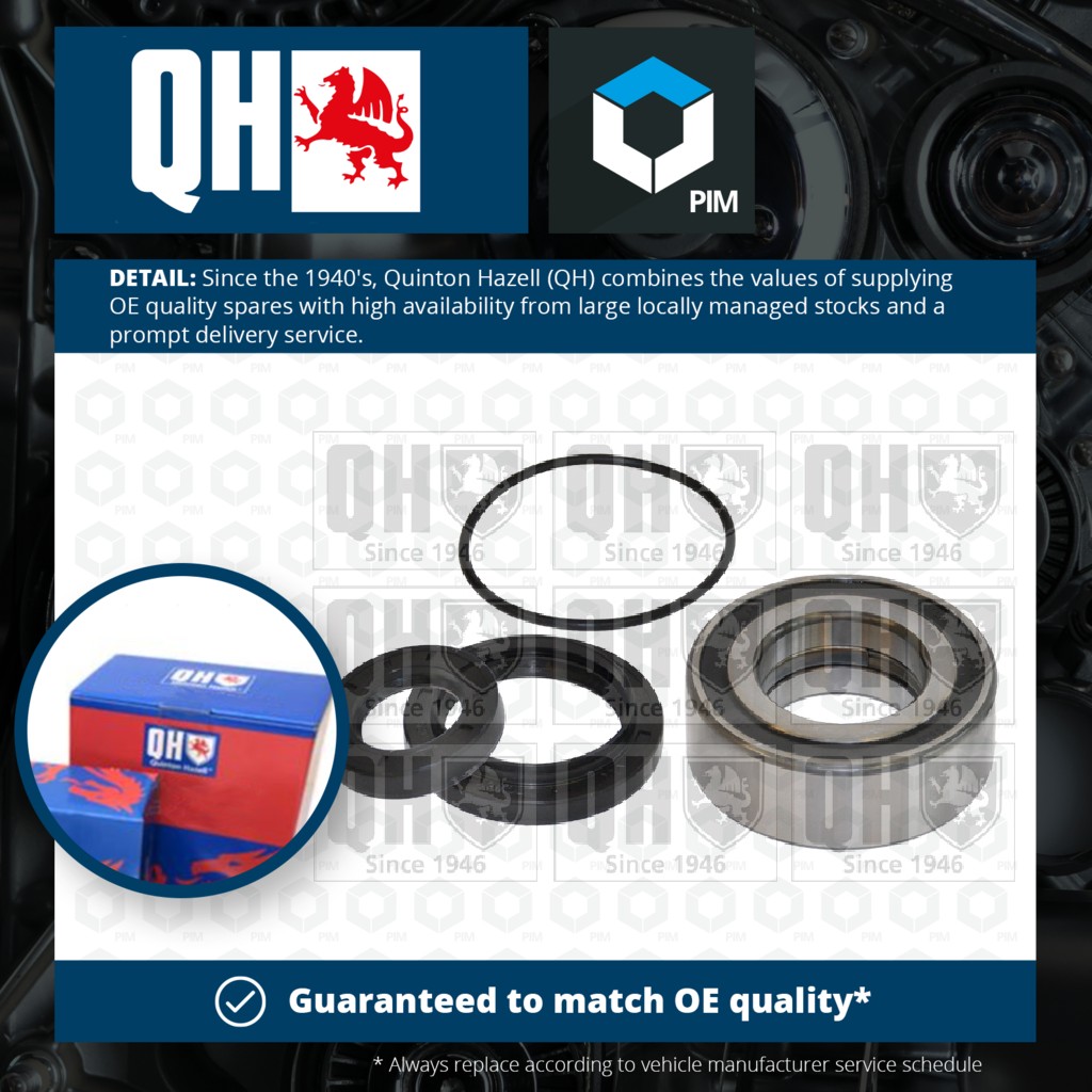 Quinton Hazell Wheel Bearing Kit Rear QWB864 [PM217668]
