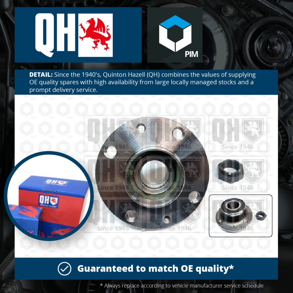 Quinton Hazell Wheel Bearing Kit Rear QWB736 [PM212973]