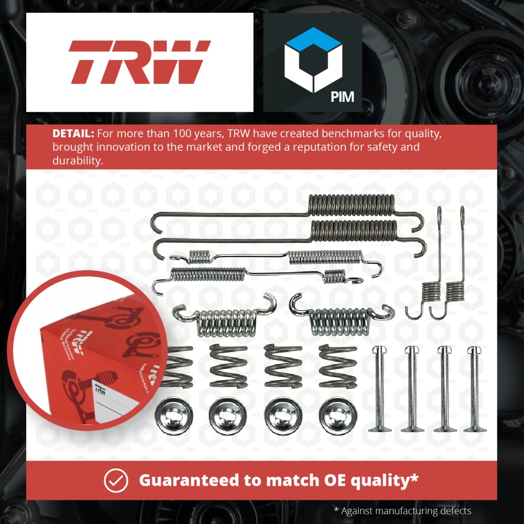 TRW Brake Shoe Fitting Kit Rear SFK88 [PM204668]