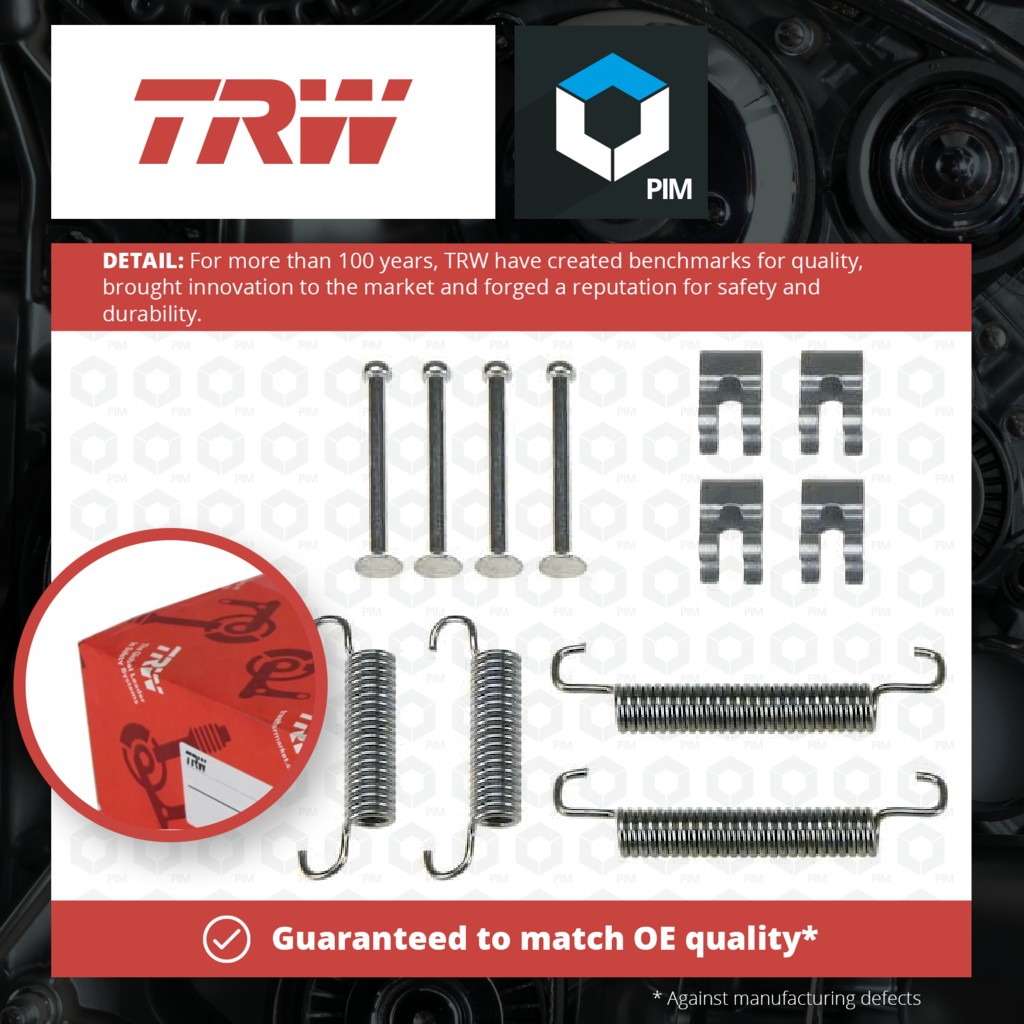 TRW Hand Brake Shoe Fitting Kit Rear SFK375 [PM204660]