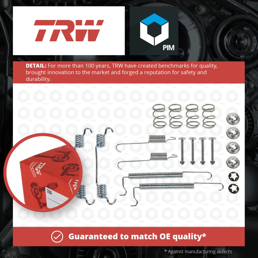 TRW Brake Shoe Fitting Kit Rear SFK224 [PM204642]