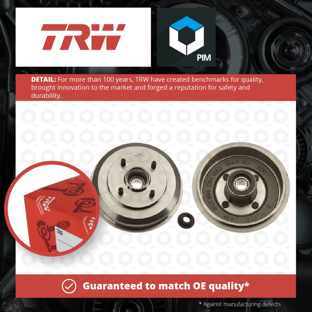 TRW Brake Drum Rear DB4308MR [PM203847]