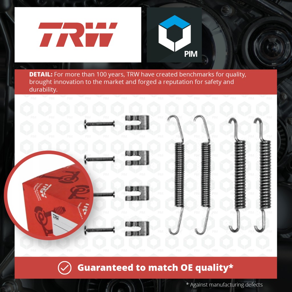 TRW Brake Shoe Fitting Kit Rear SFK98 [PM203116]