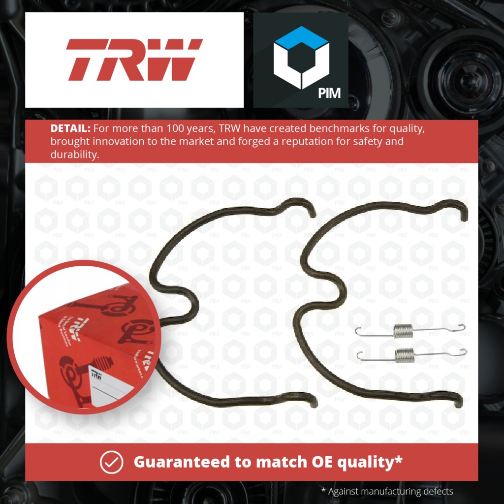 TRW Brake Shoe Fitting Kit Rear SFK400 [PM203107]