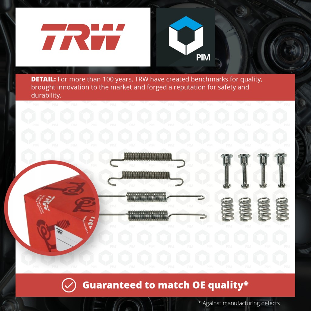 TRW Hand Brake Shoe Fitting Kit Rear SFK362 [PM203101]