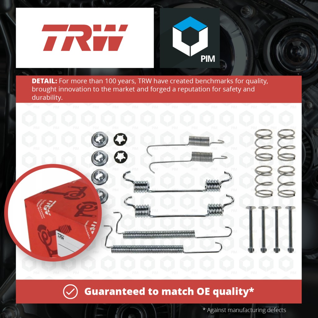 TRW Brake Shoe Fitting Kit Rear SFK225 [PM203079]