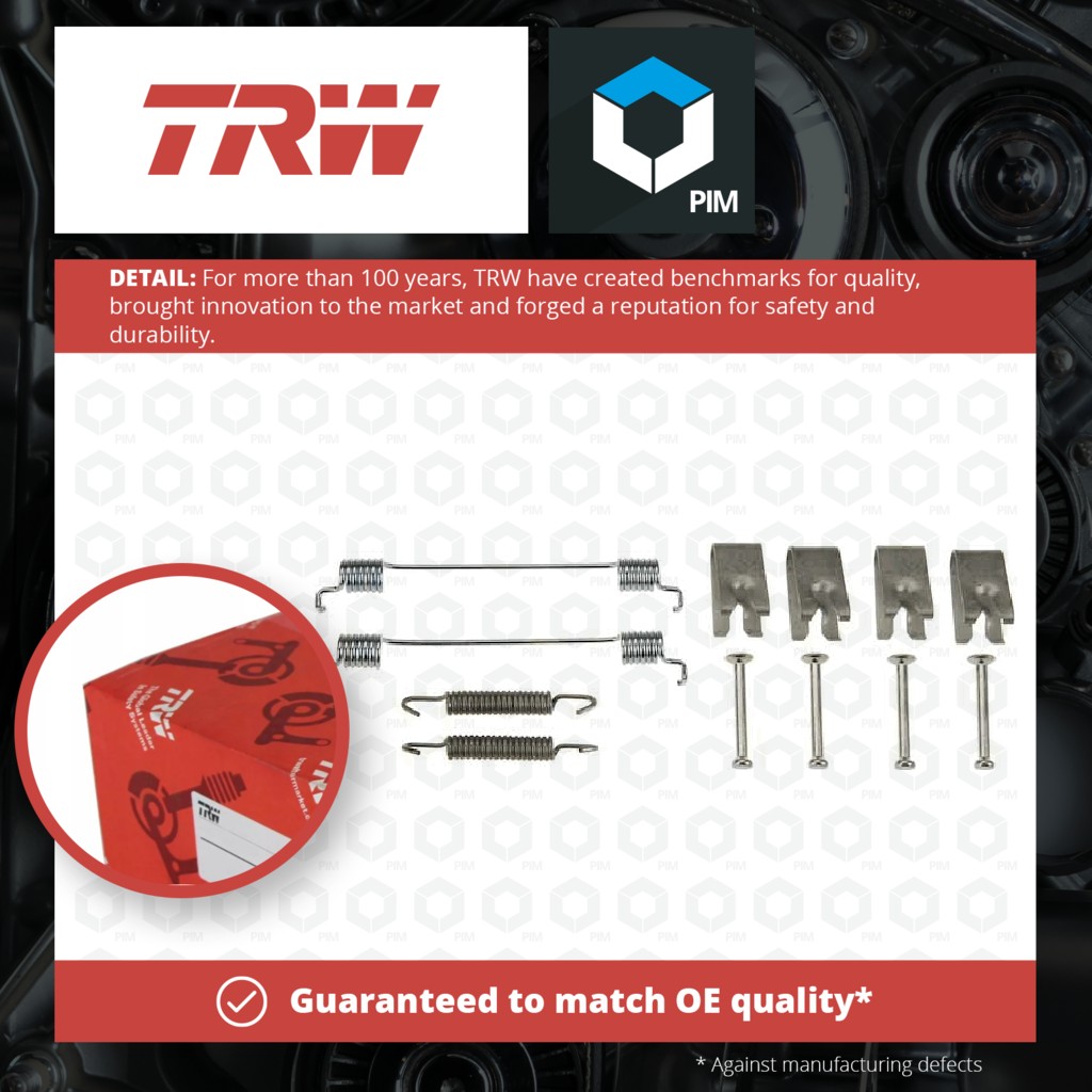TRW Brake Shoe Fitting Kit Rear SFK363 [PM201517]