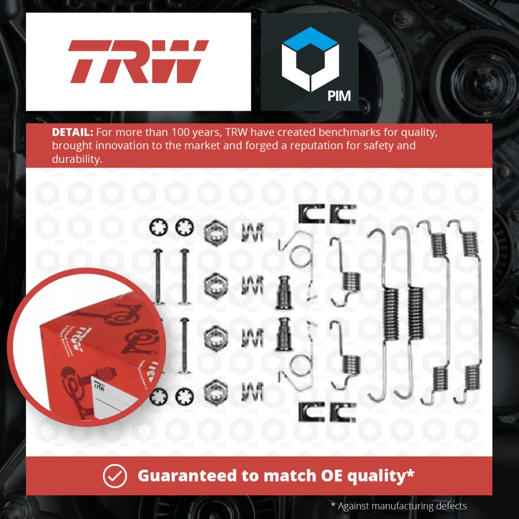 TRW Brake Shoe Fitting Kit Rear SFK113 [PM201483]