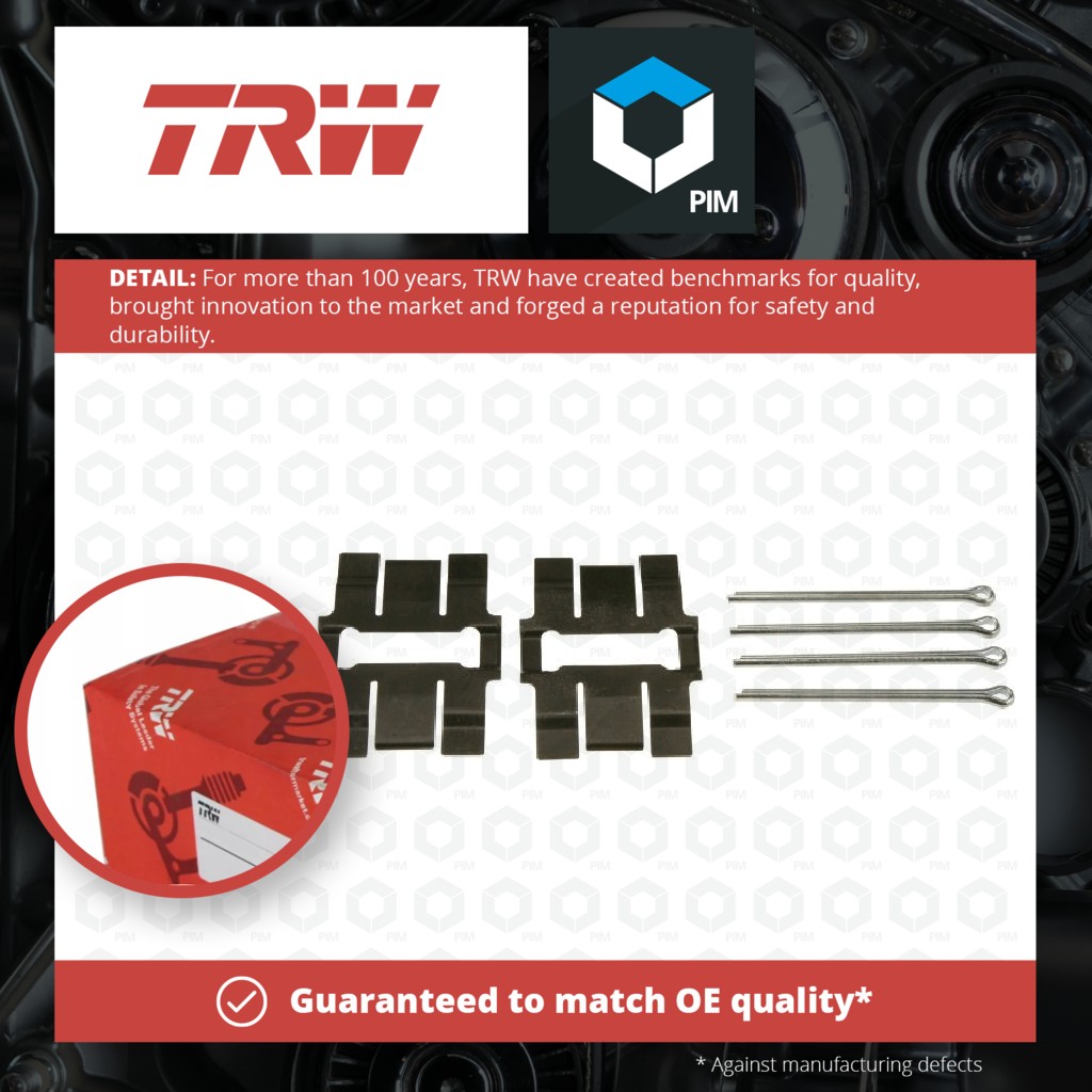 TRW Brake Pad Fitting Kit Front PFK301 [PM201371]