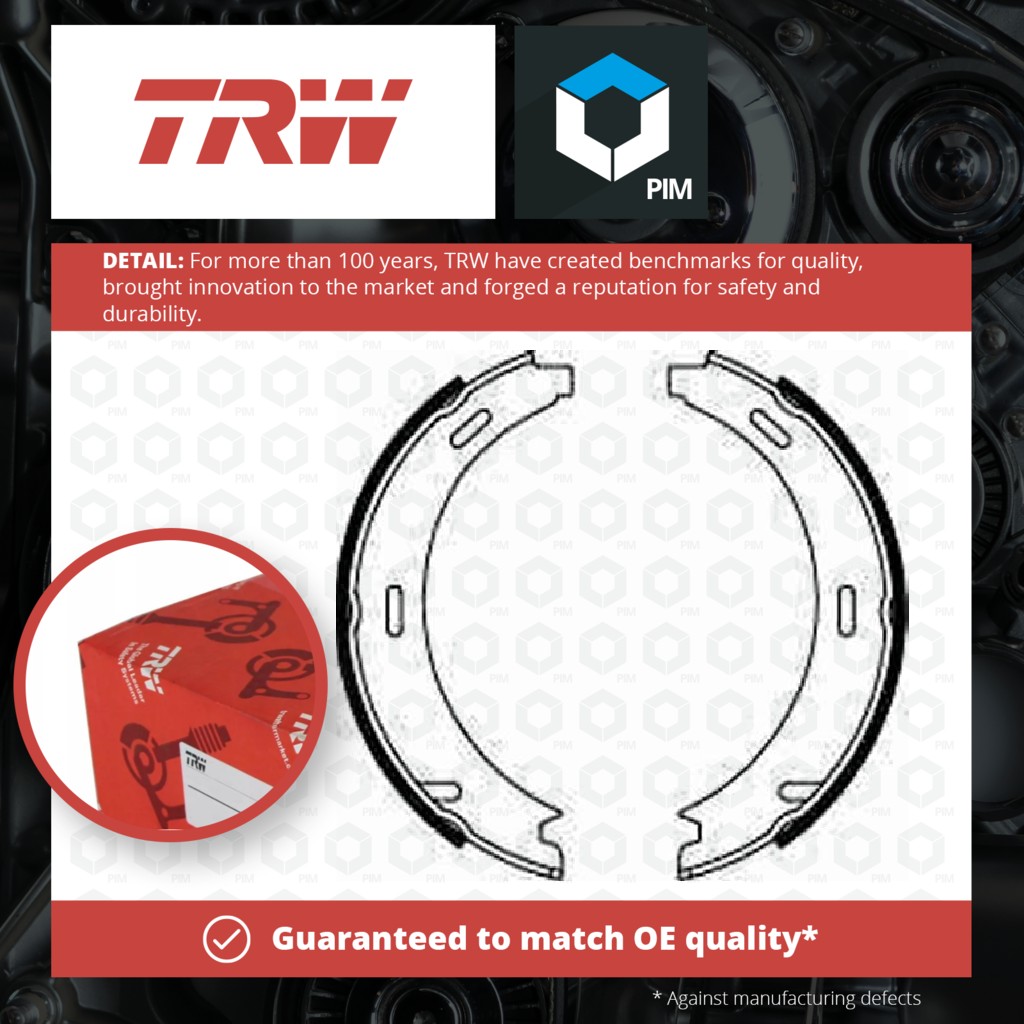 TRW Handbrake Shoes Set GS8208 [PM199893]