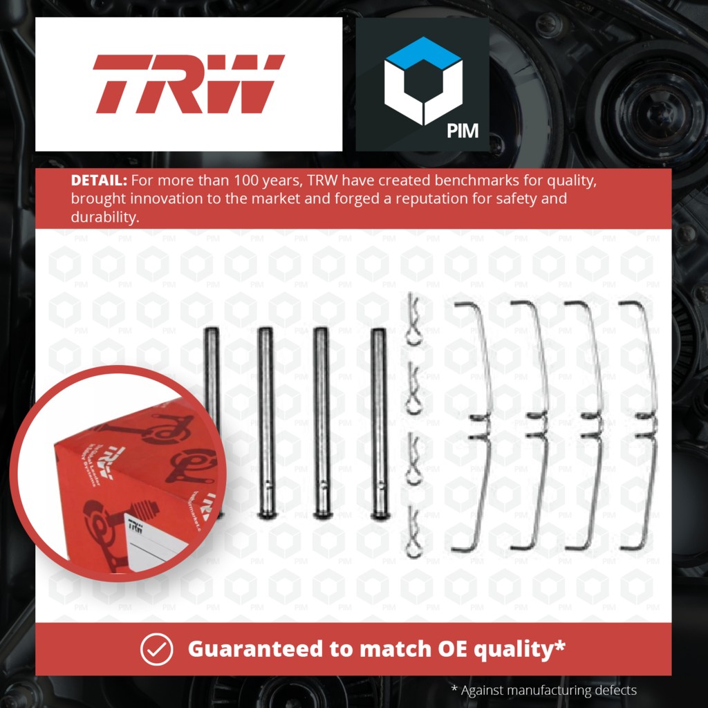 TRW Brake Pad Fitting Kit Front PFK104 [PM199808]