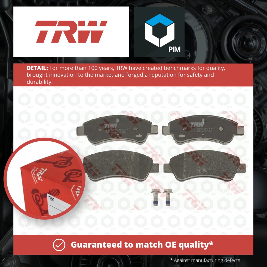 TRW Brake Pads Set Front GDB1563 [PM199576]