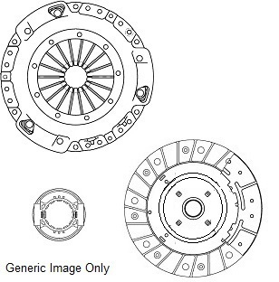 National Auto Parts Clutch Kit 3pc (Cover+Plate+Releaser) CK9656 [PM177599]