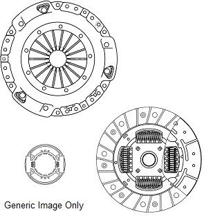 National Auto Parts Clutch Kit 3pc (Cover+Plate+Releaser) CK9074 [PM177524]